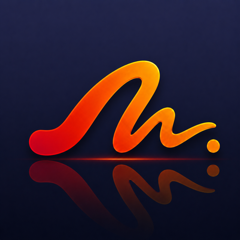 The imprynt app icon: a handwritten stroke and its fading echo.